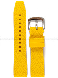 Pasek silikonowy żółty do zegarka Vostok Europe Space Race 6S21-325A667 - 22 mm