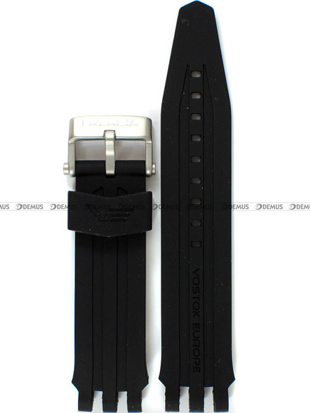 Pasek silikonowy do zegarka Vostok Energia NH35A-575H283 - 20 mm czarny
