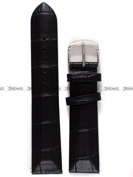 Pasek Undine skórzany do zegarka Vostok - 20 mm czarny