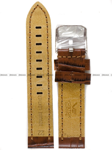 Pasek skórzany do zegarka Vostok Europe Almaz YM8J-320A655 - 22 mm