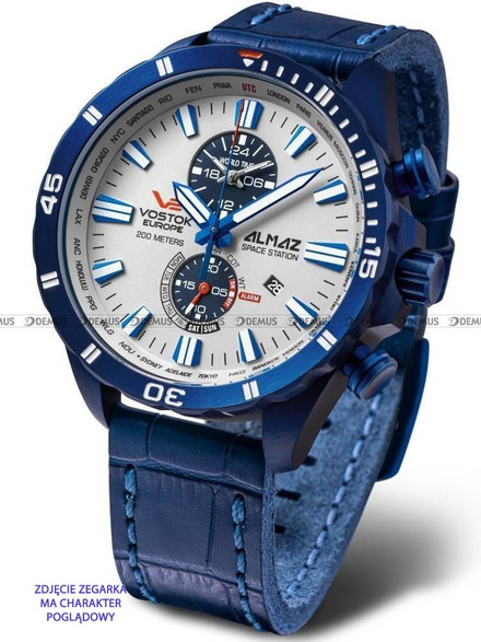 Pasek skórzany do zegarka Vostok Europe Almaz YM8J-320D657 - 22 mm