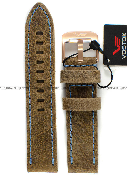Pasek skórzany do zegarka Vostok Europe Almaz 6S11-320O266 - 22 mm