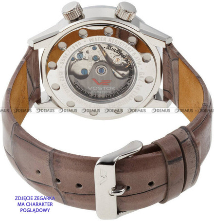 Pasek skórzany do zegarka Vostok Europe Gaz-14 Dual Time 2426-5601058 - 22 mm