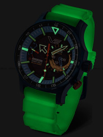 Vostok Europe EXPEDITION NORTH POLE - POLAR DAY VS57-595D736S2 Zegarek Męski - Zestaw z luminescencyjnym silikonowym paskiem