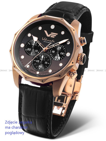 Pasek skórzany do zegarka Vostok Europe Vilnele JS20-125B751 - 20 mm