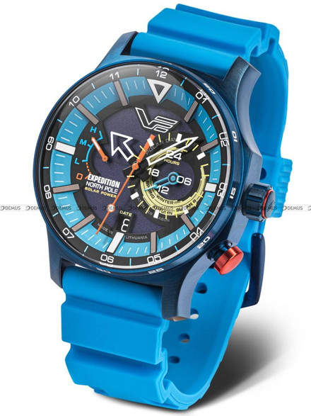 Vostok Europe EXPEDITION NORTH POLE - POLAR DAY VS57-595D736S2 Zegarek Męski - Zestaw z luminescencyjnym silikonowym paskiem