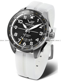 Zegarek Męski Vostok Europe Space Race NH35A-325A745S - Zestaw z luminescencyjnym silikonowym paskiem