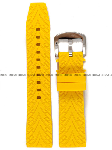 Pasek silikonowy żółty do zegarka Vostok Europe Space Race 6S21-325A667 - 22 mm