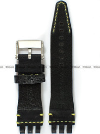 Pasek skórzany do zegarka Vostok Energia NH35A-575H283 - 20 mm czarny