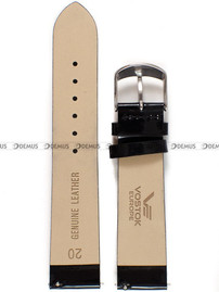 Pasek Undine skórzany do zegarka Vostok - 20 mm czarny