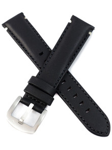 Pasek skórzany czarny do zegarka Vostok Europe N-1 Rocket NH35A-125A747 - 20 mm
