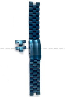 Bransoleta stalowa do zegarka Vostok Lunokhod - 25 mm - niebieska