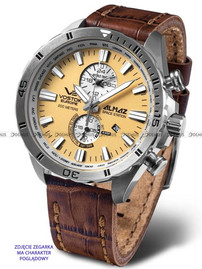 Pasek skórzany do zegarka Vostok Europe Almaz YM8J-320A655 - 22 mm
