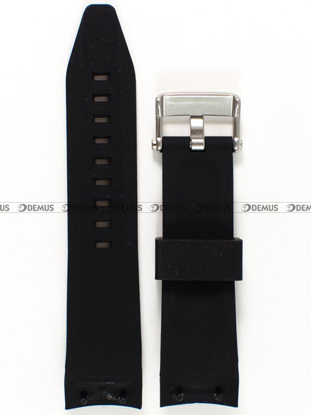 Pasek silikonowy do zegarka Vostok Lunokhod - VE-25-Black-S - 25 mm czarny