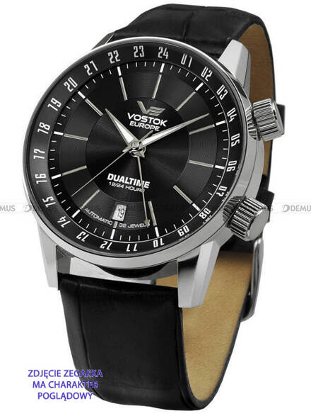 Pasek skórzany do zegarka Vostok Europe Gaz-14 Dual Time 2426-5601059 - 22 mm