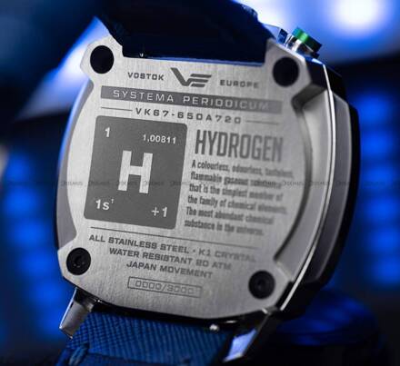 Zegarek Męski Vostok Europe Systema Periodicum Hydrogen VK67-650A720B - Zestaw