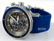 Pasek silikonowy ciemny niebieski do zegarka Vostok Europe Lunokhod 6S30-6205213 - 25 mm